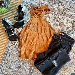 VRG GRL Mirror Image Tie Back Top